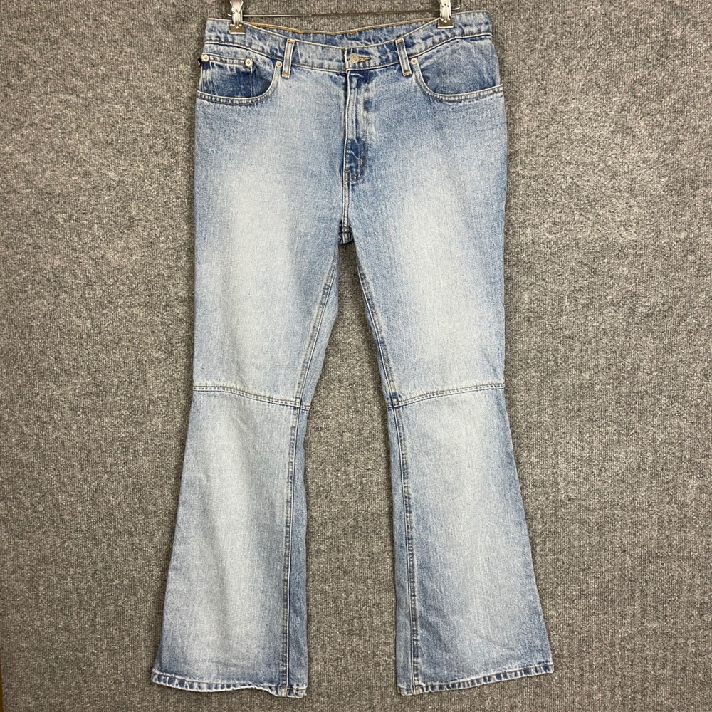 Polo Jeans Co Ralph Lauren Low Rise Jean Flare Women 12x31 Light Wash